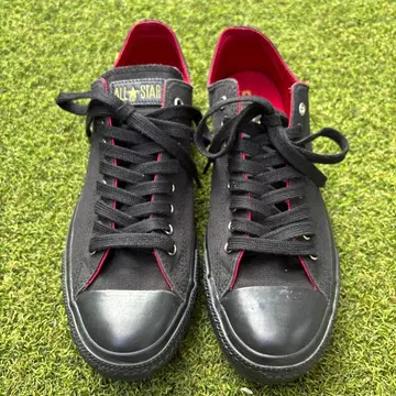 Converse All Star 로우컷 블랙 레드 제조 중지품