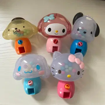 산리오 캐릭터즈 가챠 집에서 가샤폰 5종 세트
