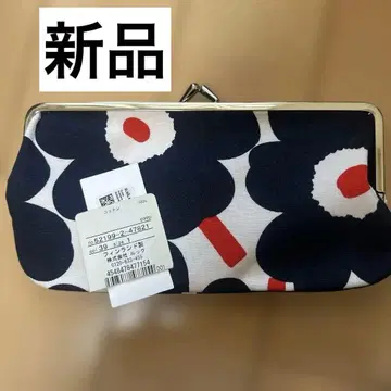 새상품 마리메꼬 우니코 가마구치 파우치 네이비 계열