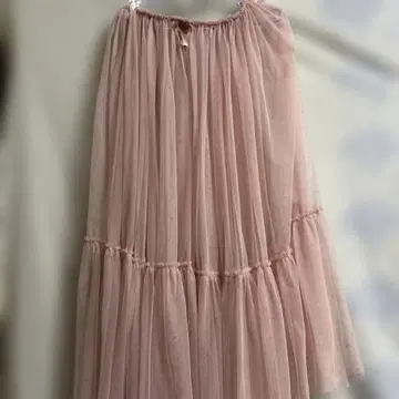 여름방학 긴급 가격 인하 ZARA 튤 롱 스커트 핑크 M