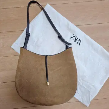 ZARA 스웨이드 숄더백 라이트 브라운