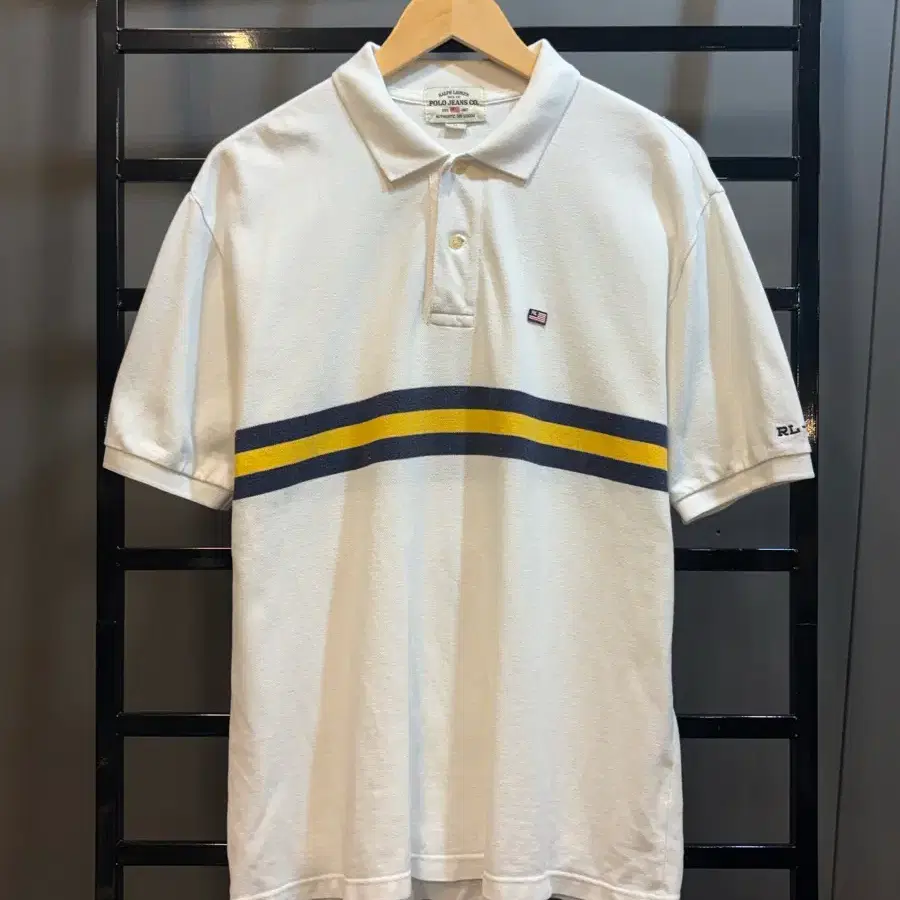 [M] 폴로 진스(POLO JEANS CO.) 화이트 배색 카라 셔츠 3.0