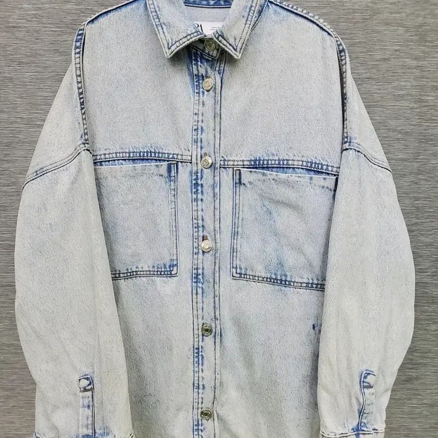 6005 자라 워싱 청자켓 S