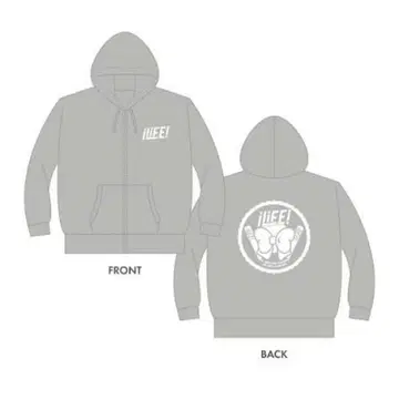 iLiFE! 로고 후드티 그레이 집업 XL