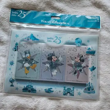 미개봉 도쿄디즈니씨 25주년 메모 슬라이드 지퍼 케이스