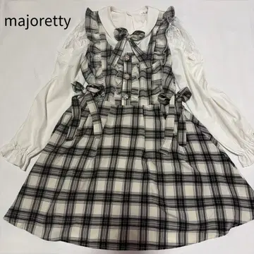 Majoretty/ Avail (아베일) 체크 무늬 리본 원피스
