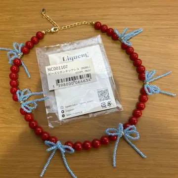 리큐엠 liquem, 비즈 리본 목걸이