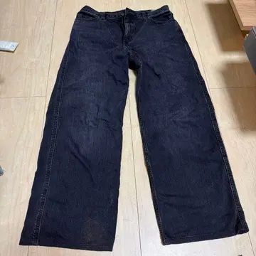 UNIQLO JEANS 여성용 스트레이트 데님 블랙 27