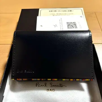 Paul Smith 명함지갑 미사용 새상품 스트라이프 포인트 다크 네이비