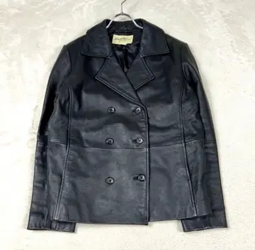 새상품급 Eddie Bauer 에디바우어 소가죽 가죽 피 코트