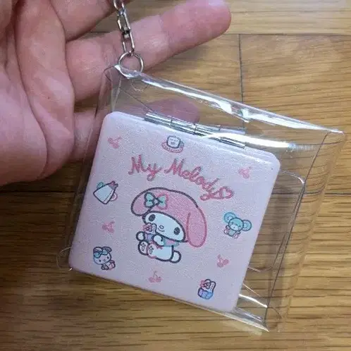 마이멜로디 거울 키링 핑크