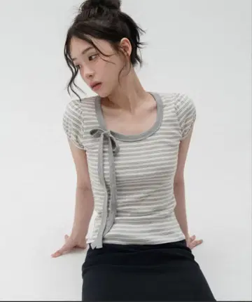 무신사 Highschooldisco 스트라이프 리본