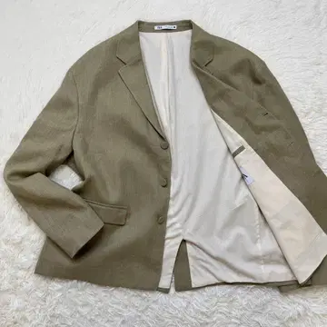 ZARA 린넨 혼방 테일러드 자켓 2XL 린넨 베이지 오버 사이즈