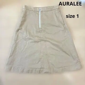 AURALEE 오라리 프론트 지퍼 A 라인 스커트