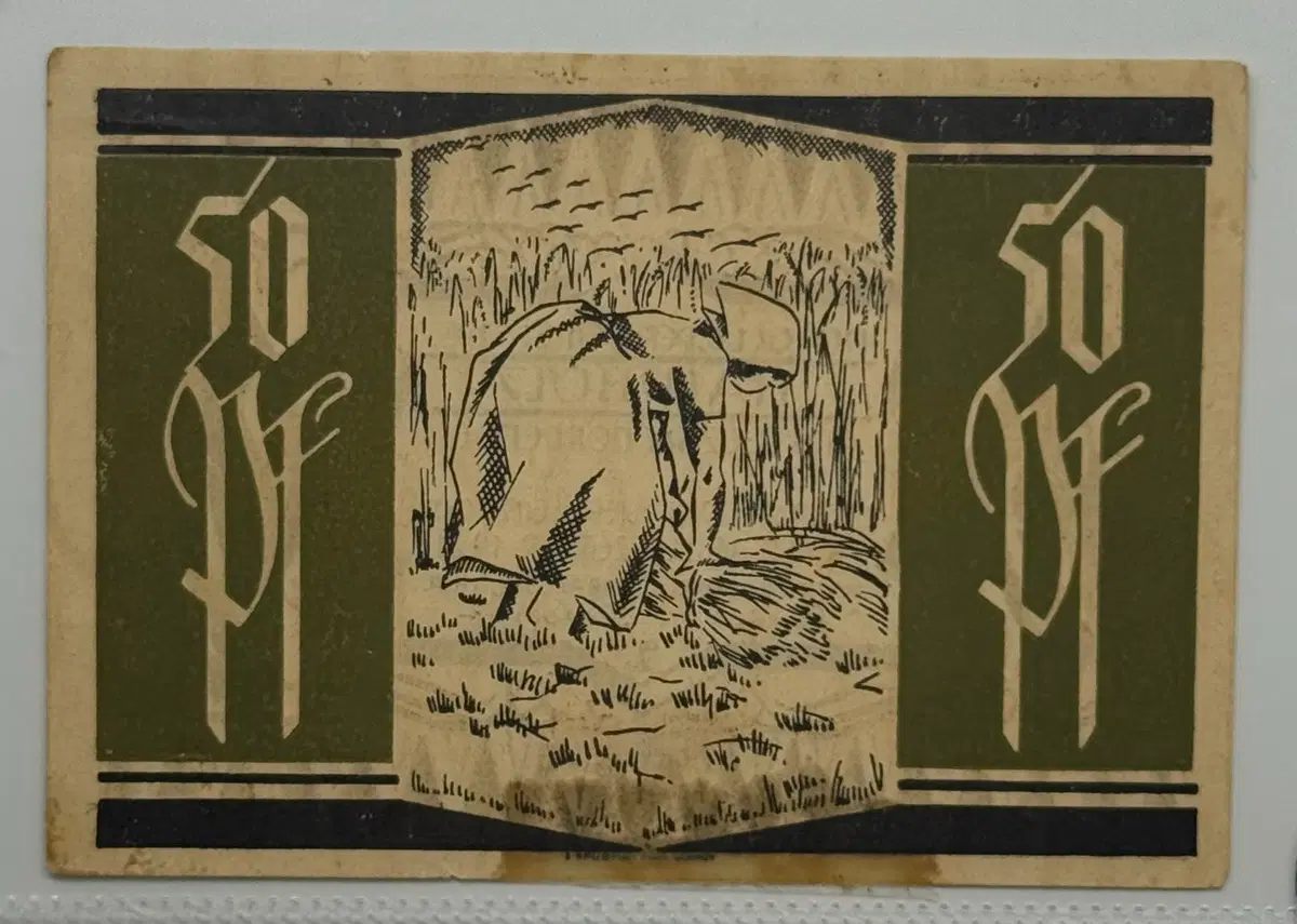 1921년 독일 함부르크 하인홀츠 50페니히 노트겔트