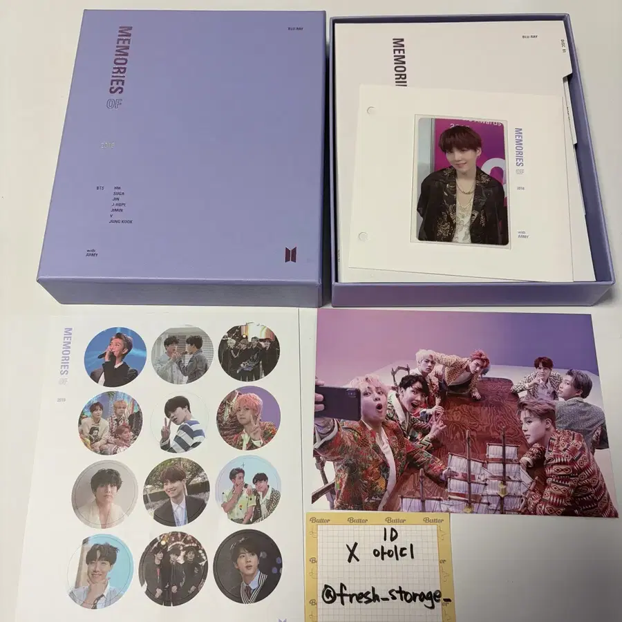 방탄소년단 2018 메모리즈 블루레이 윤기 포카 BTS Blu-ray 슈가