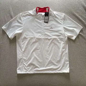 adidas 골프웨어 반팔 하프 지퍼 화이트 L