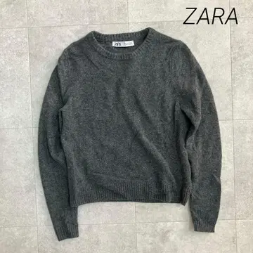 ZARA 울 긴팔 크루넥 니트 다크 그레이 M 봄 가을 겨울