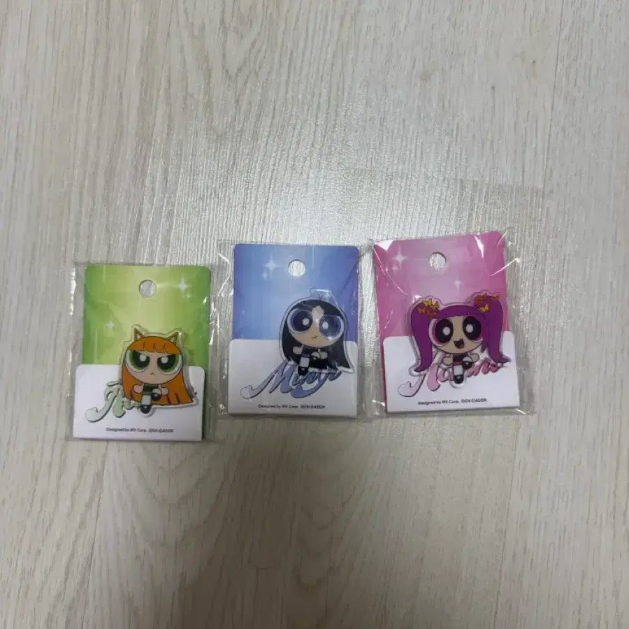 뉴진스 파워퍼프걸 아크릴 집게 개별판매 민지, 해린, 하니