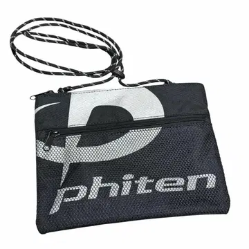 컨디션 최상 phiten 파이텐 사코슈 미니 숄더백 블랙 리플렉터