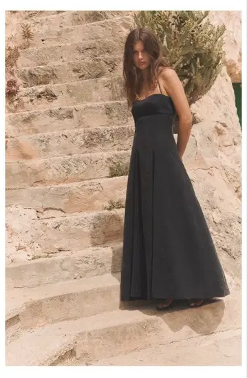 ZARA 볼륨 홀터넥 원피스 S 미사용 새상품