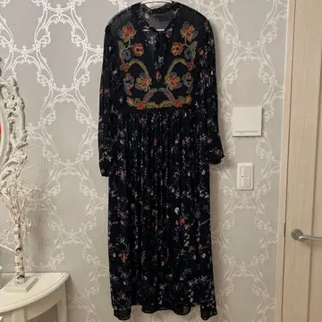 ZARA WOMAN 자수 롱 원피스 꽃무늬 xxl 빅 사이즈