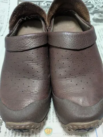 MERRELL 가죽 슬립온 브라운 여성용 24.5cm 새상품급