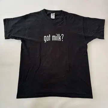 90s got milk 싱글 스티치 빈티지 티셔츠 블랙