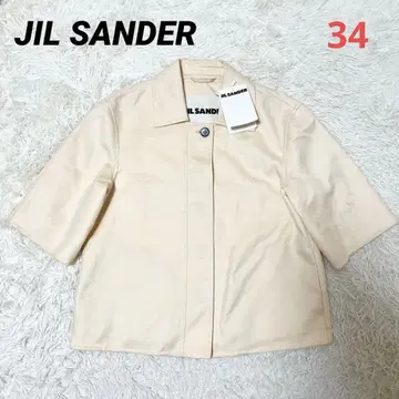 택 포함 새상품 JIL SANDER 캐시미어 100% 반팔 자켓 34