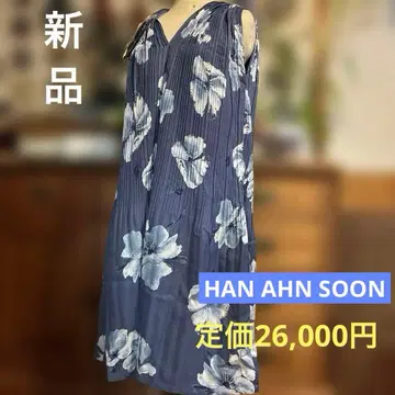 택 포함 새상품 HAN AHN SOON 한안순 플리츠 원피스