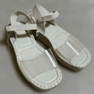 ZARA 자라 에스파드리유 샌들 통굽 베이지 35
