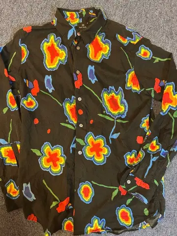 PS Paul Smith 긴팔 셔츠 꽃무늬 블랙 M