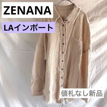 [ ZENANA ] 정가 11000엔 LA 수입 브랜드 거즈 셔츠 M