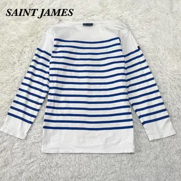 SAINT JAMES 긴팔 티셔츠 바스크 셔츠 XS 블루 보더