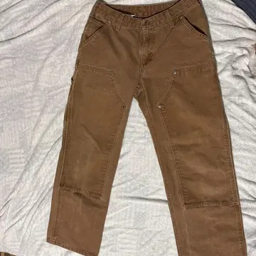 Carhartt 더블니 워크 팬츠 해밍턴 브라운
