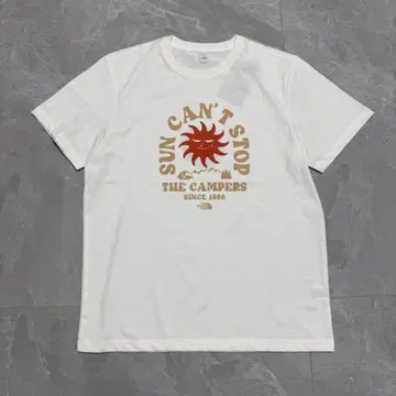 새상품 THE NORTH FACE 그래픽 T셔츠 화이트 남녀 공용 L