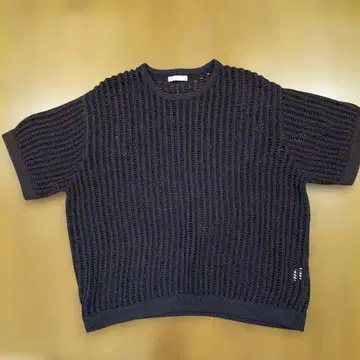 ZARA 남성용 반팔 메쉬 썸머 니트 블랙