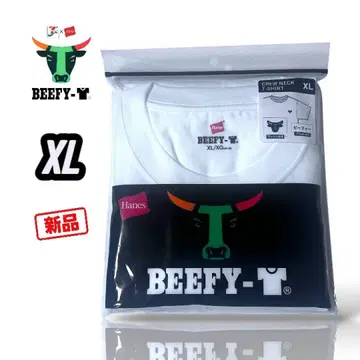 새상품 세븐일레븐 x Hanes BEEFY-T 한정판 콜라보T셔츠 화이트XL