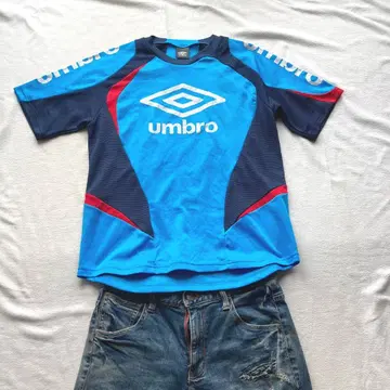 Y2K 00s umbro TECH 티셔츠 블루 M 기능성 속건성