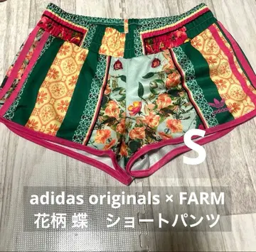 1회 사용 adidas originals x FARM 꽃무늬 나비 팬츠