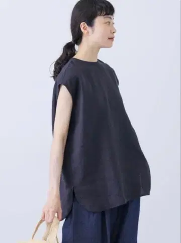 카구레 린넨 반팔 크루넥 풀오버 kagure