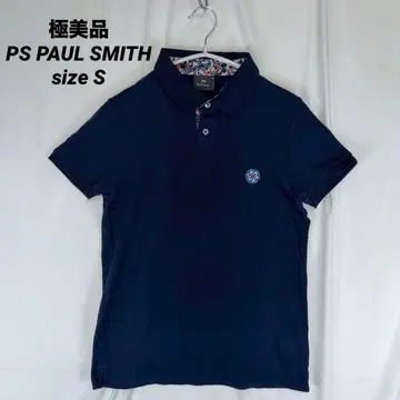 컨디션 최상 PS 폴 스미스 꽃 플라워 자수 카라 뒷면 올 패턴 반팔