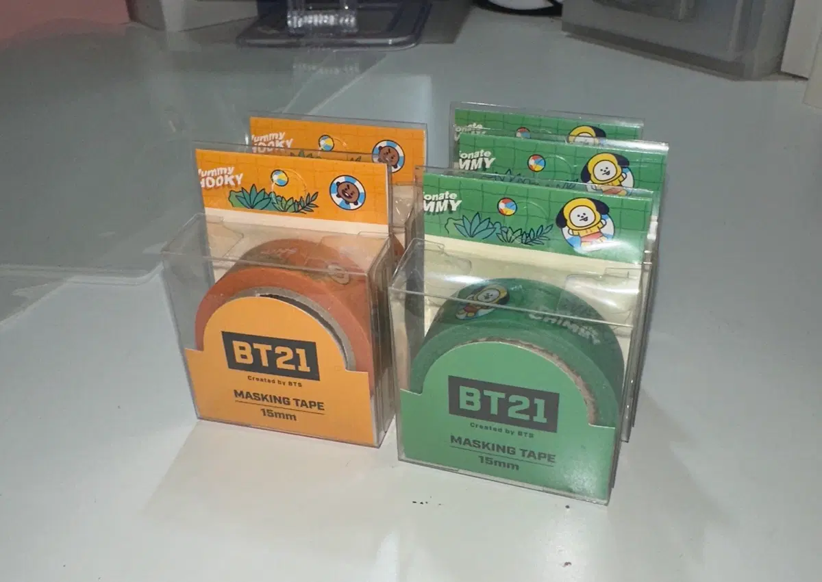 BT21 마스킹테이프 5개 일괄(새상품)