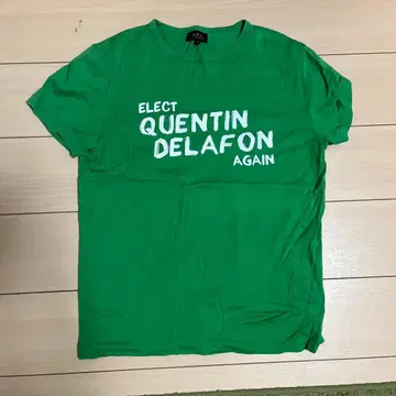 A.P.C. 로고 프린트 T셔츠 그린 M사이즈