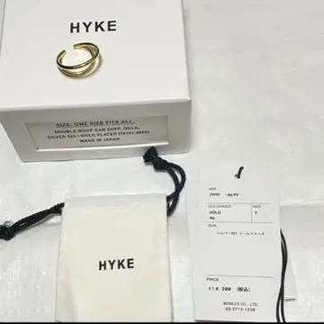 [ 거의 미사용 ] HYKE 이어커프 DOUBLE EAR CUFE 골드