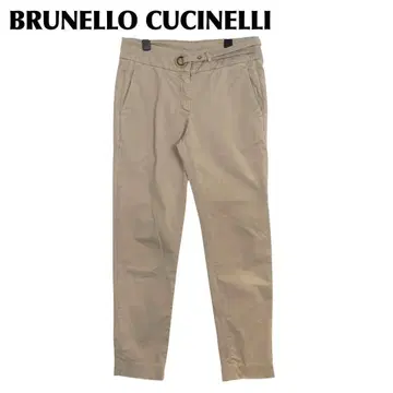BRUNELLO CUCINELLI 벨트 포함 하이웨스트 팬츠 M 그레이지