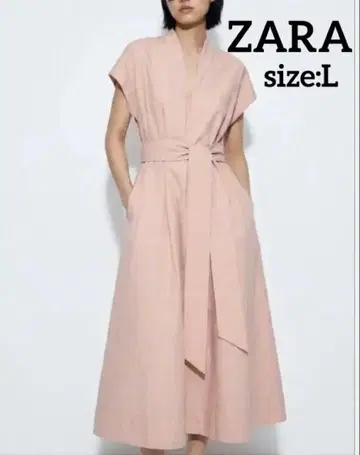 [새상품] ZARA 자라 체크 무늬 포플린 원피스 L