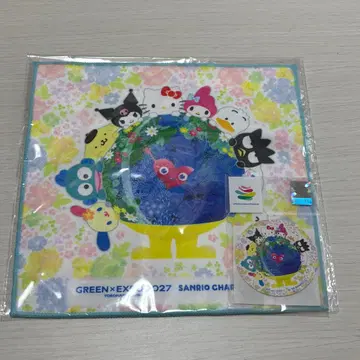뚱땅뚱땅 산리오 미니 타월 스티커 GREEN x EXPO2027