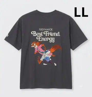 새상품 T셔츠 LL 닉 주디 돌진 주토피아2 디즈니 자수