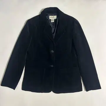 90sEddieBauer 테일러드 자켓 코듀로이 벨로아 블랙